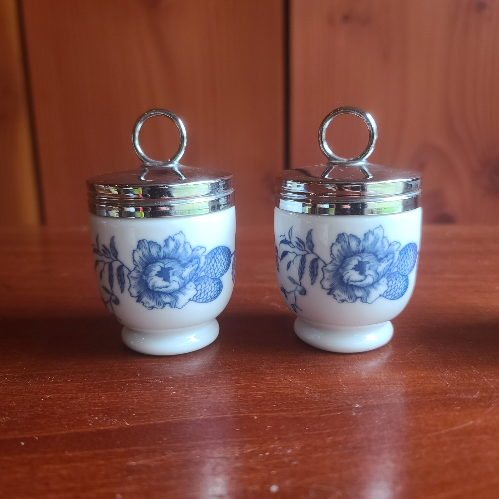 Royal Worcester Egg Coddlers – Rhapsody Pattern (Set of 2)