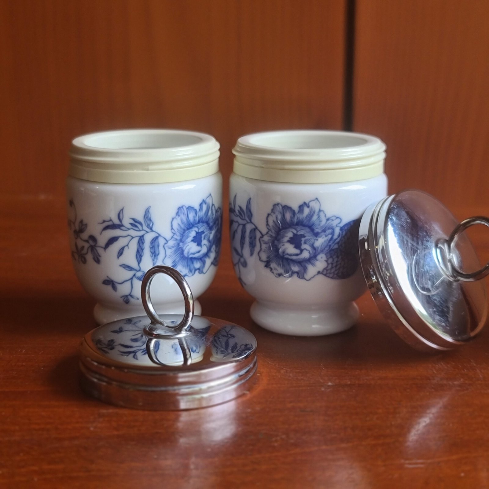 Royal Worcester Egg Coddlers – Rhapsody Pattern (Set of 2) - Image 2