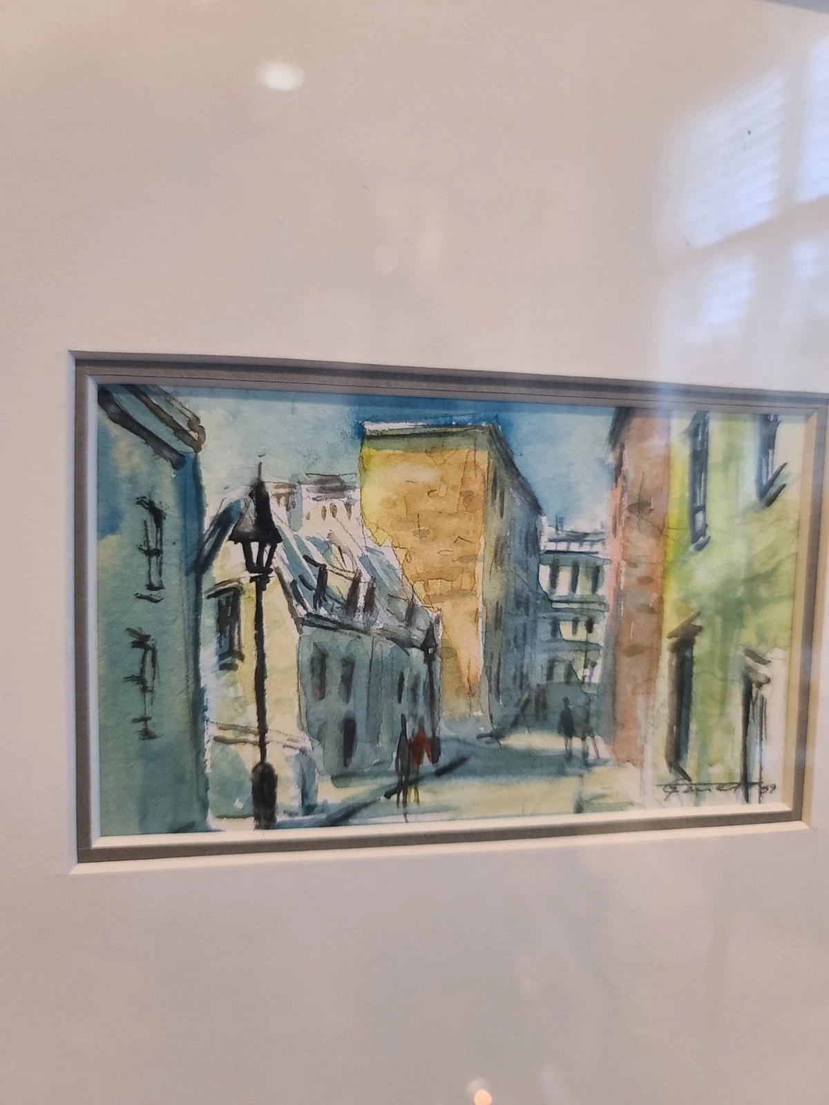 Yvan Genest Signed Watercolor Paris Street Scenes Pair Aquarelles Framed Gallery - Image 7
