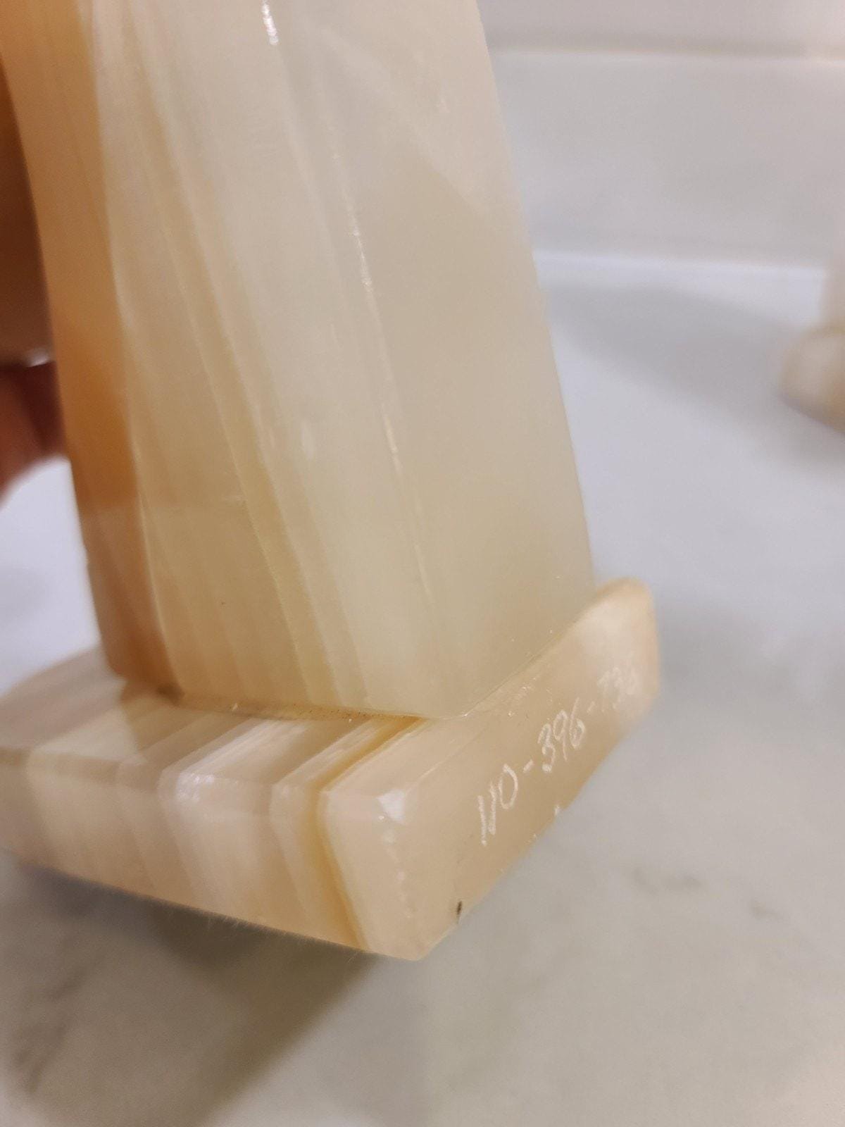 Vintage Onyx Horse Head Bookends - Hand Carved Mid Century Marble Stone Pair - Image 11