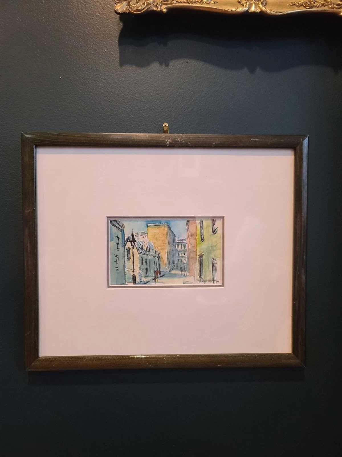 Yvan Genest Signed Watercolor Paris Street Scenes Pair Aquarelles Framed Gallery - Image 6