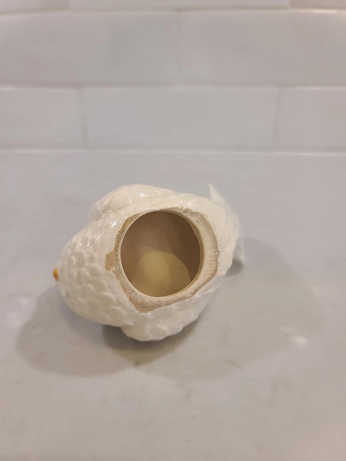 Vintage 1960's Ceramic WHITE DOVE Votive CANDLE HOLDER Bird ^ - Image 11