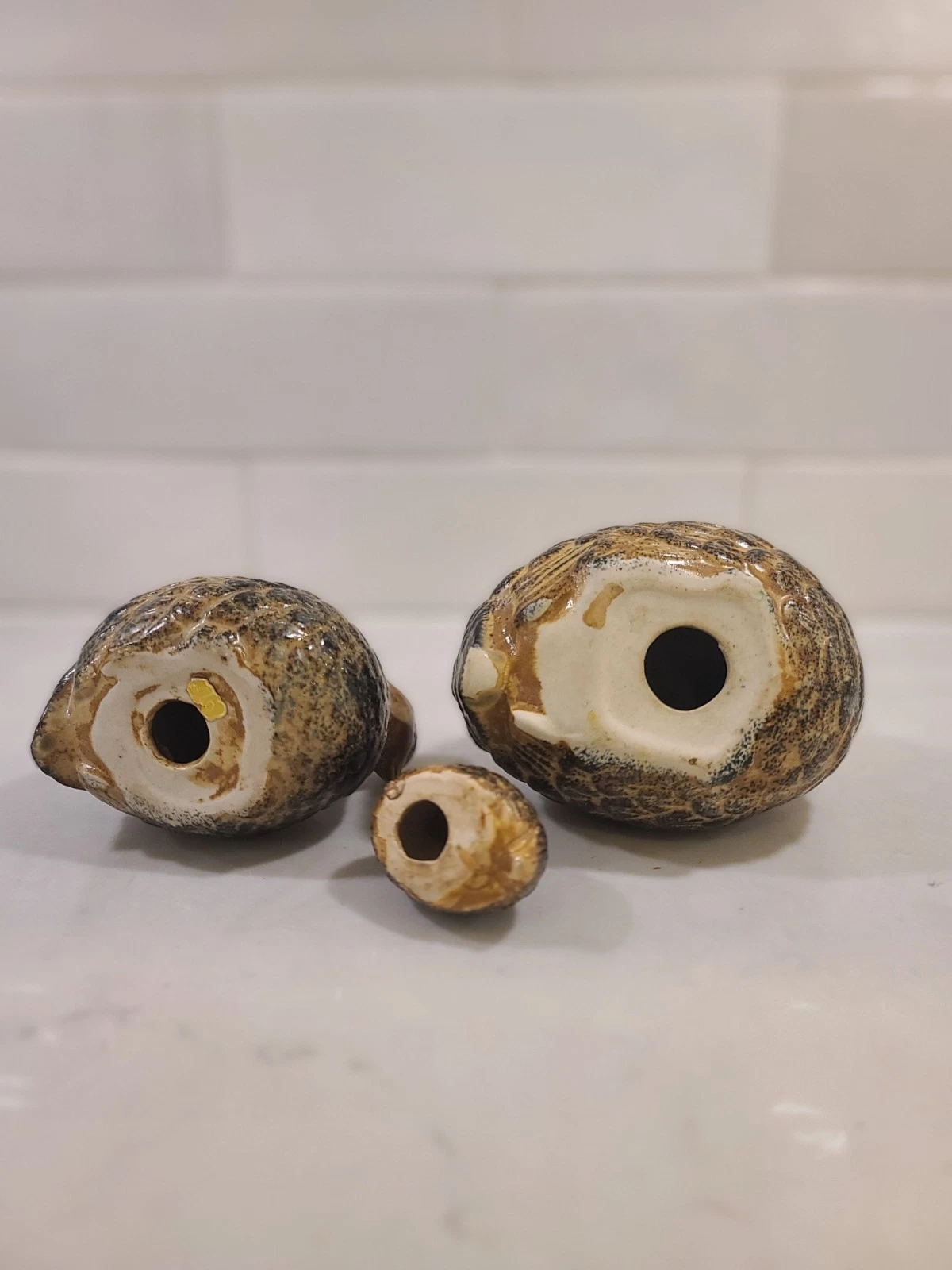 Vintage OMC JAPAN Otagiri Ceramic Quail Partridge Bird Family Figurines Brown 3 - Image 8