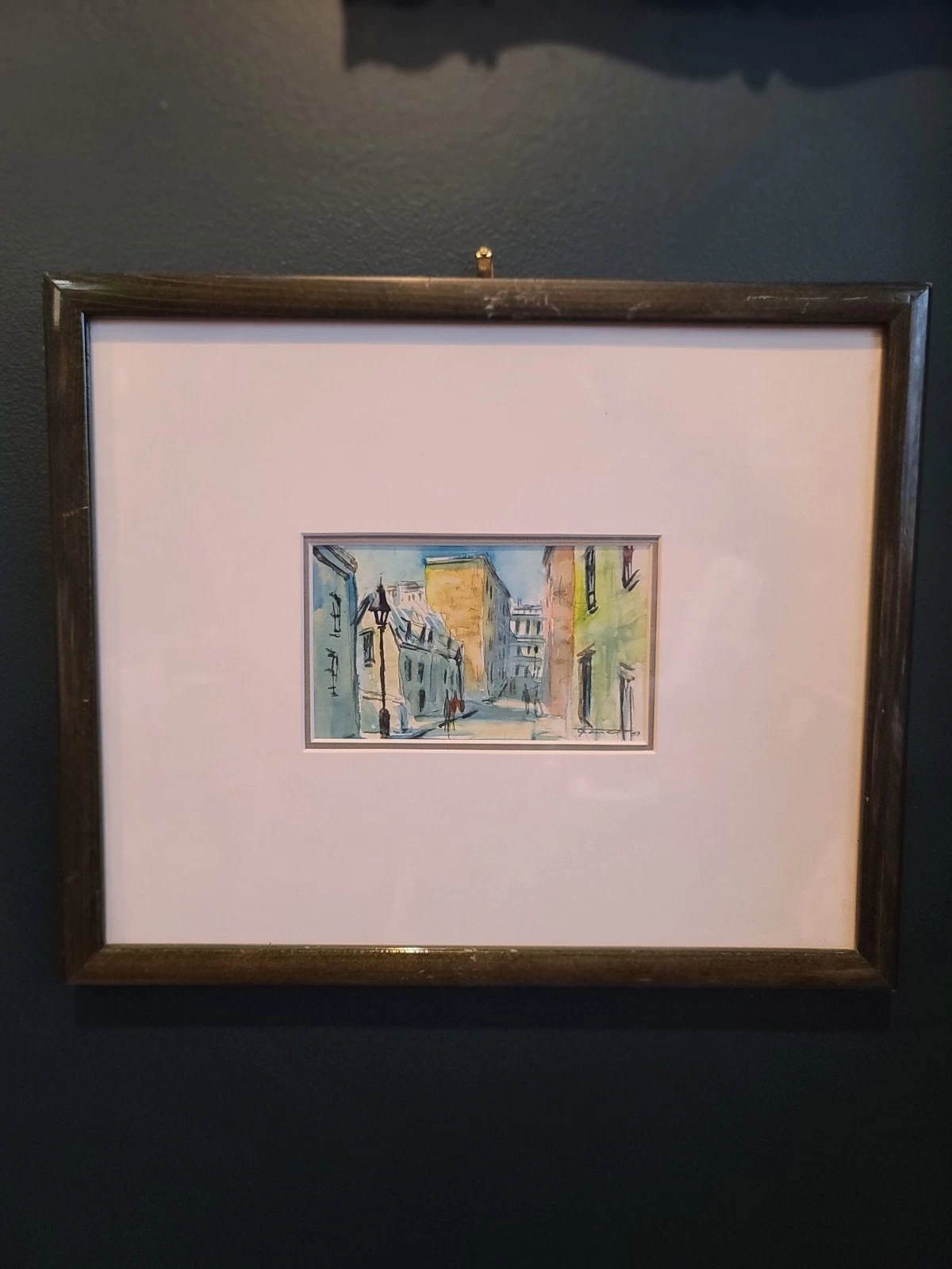 Yvan Genest Signed Watercolor Paris Street Scenes Pair Aquarelles Framed Gallery - Image 5