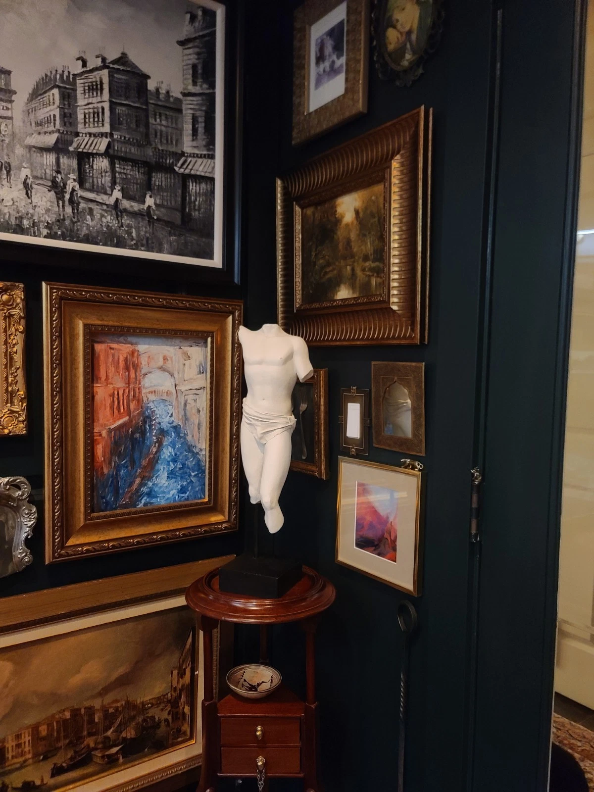 Classical Male Torso Sculpture Plaster Statue Greek Roman Style Nude Figurine - Image 8